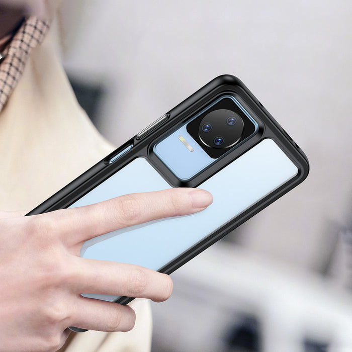 Outer Space Case for Xiaomi Poco F4 5G cover with a flexible frame black