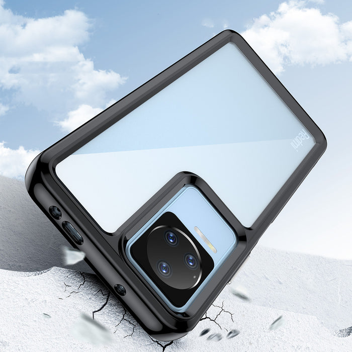 Outer Space Case for Xiaomi Poco F4 5G cover with a flexible frame black