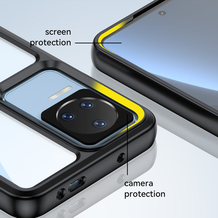Outer Space Case for Xiaomi Poco F4 5G cover with a flexible frame blue