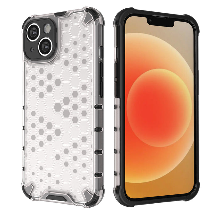Honeycomb case for iPhone 14 armored hybrid cover black