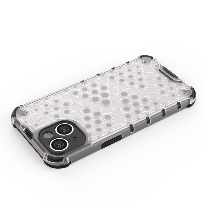 Honeycomb case for iPhone 14 armored hybrid cover blue