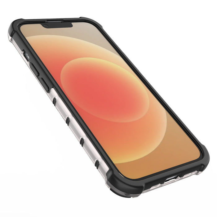 Honeycomb case for iPhone 14 Plus armored hybrid cover transparent
