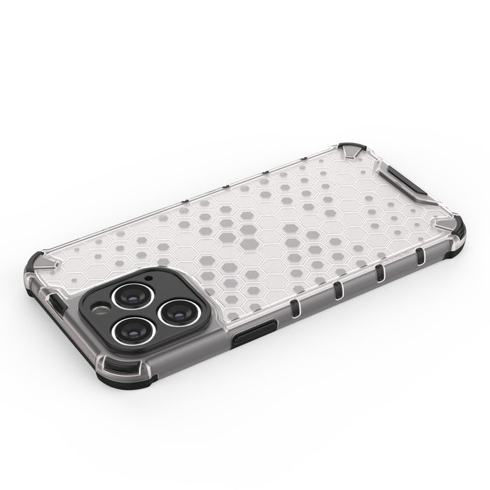 Honeycomb case for iPhone 14 Pro armored hybrid cover blue