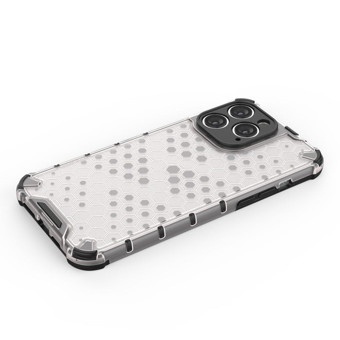 Honeycomb case for iPhone 14 Pro armored hybrid cover blue