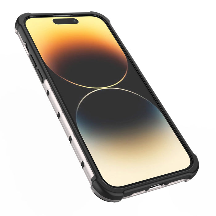 Honeycomb case for iPhone 14 Pro Max armored hybrid cover black