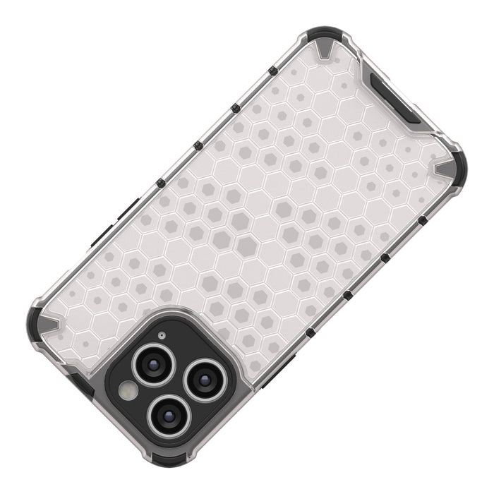 Honeycomb case for iPhone 14 Pro Max armored hybrid cover transparent
