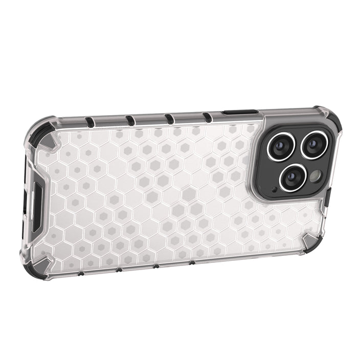 Honeycomb case for iPhone 14 Pro Max armored hybrid cover transparent