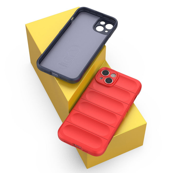 Magic Shield Case case for iPhone 14 Plus elastic armored case in burgundy