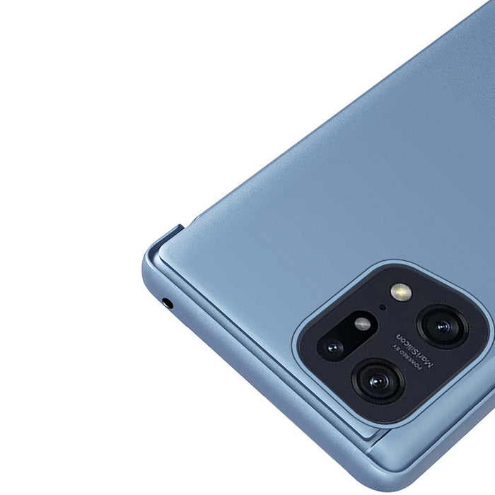 Clear View Case cover for Oppo Find X5 Pro cover with a flap black