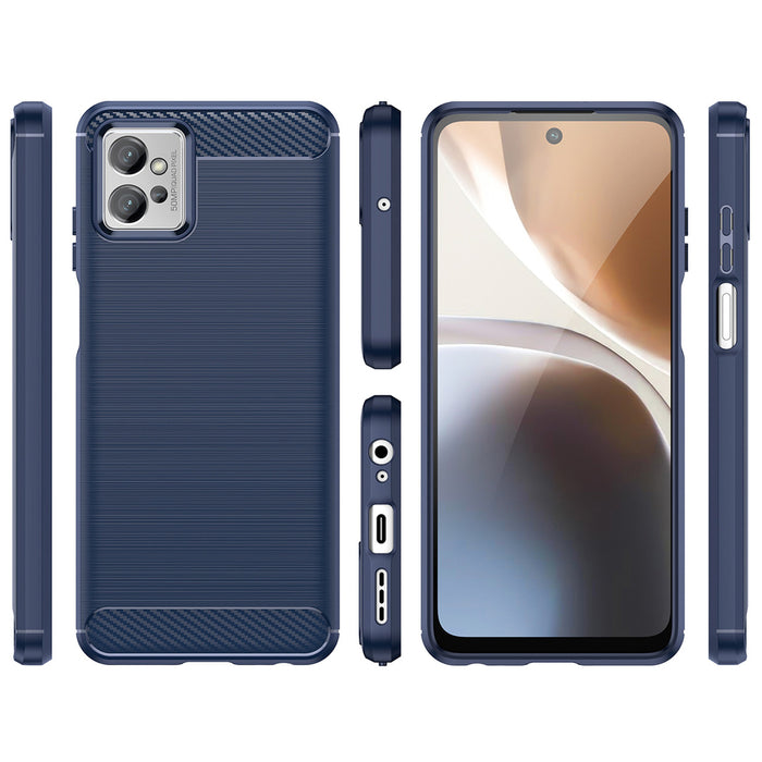 Carbon Case case for Realme C35 flexible silicone carbon cover black