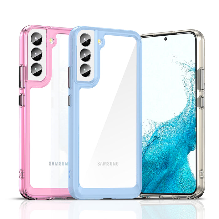 Outer Space Case for Samsung Galaxy S23 cover with a flexible frame blue