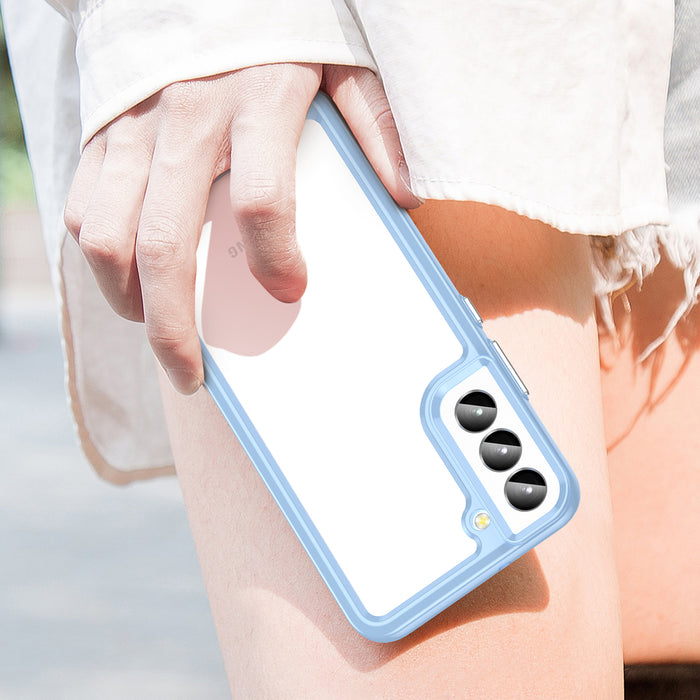 Outer Space Case for Samsung Galaxy S23 cover with a flexible frame blue