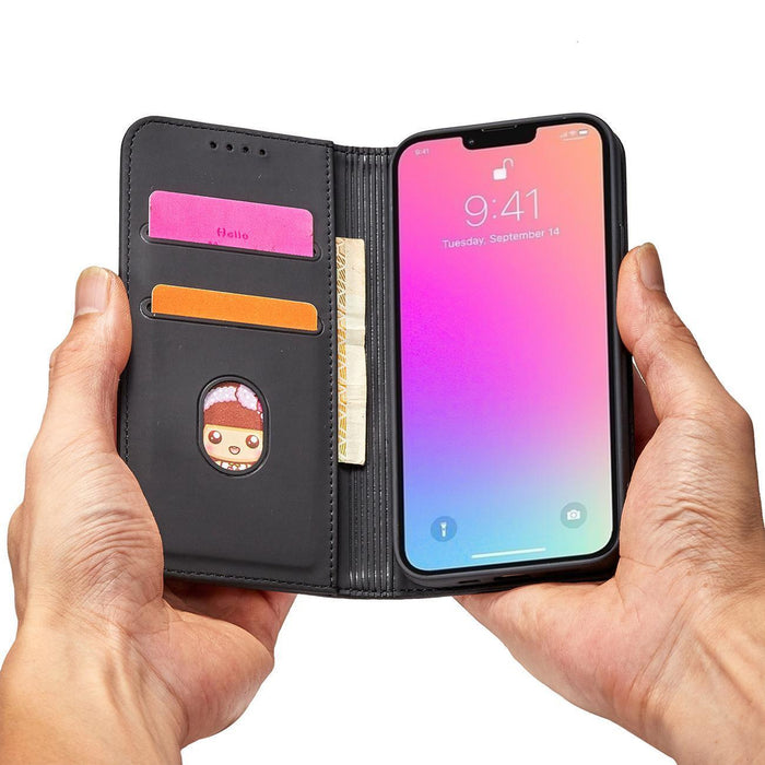 Magnet Card Case for Samsung Galaxy S23+ flip cover wallet stand black