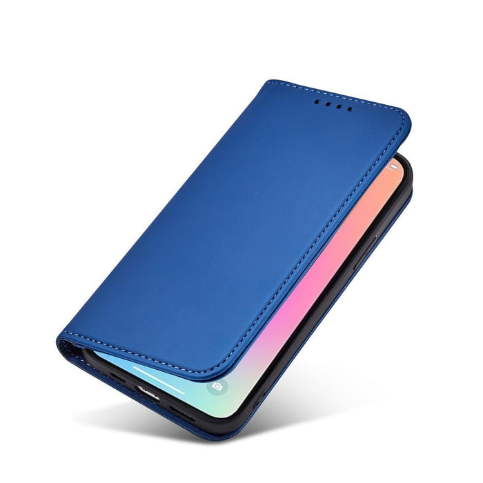 Magnet Card Case for Samsung Galaxy S23 Ultra flip cover wallet stand blue
