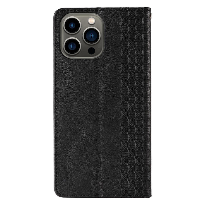 Magnet Strap Case for Samsung Galaxy S23+ Flip Wallet Mini Lanyard Stand Black