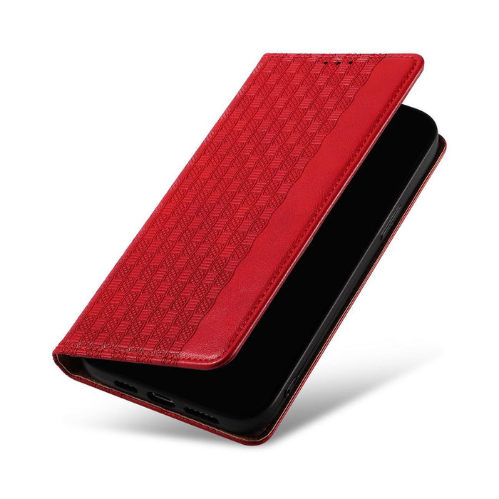Magnet Strap Case for Samsung Galaxy S23+ Flip Wallet Mini Lanyard Stand red