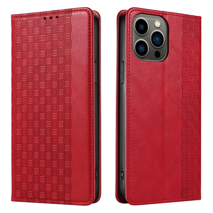Magnet Strap Case for Samsung Galaxy S23+ Flip Wallet Mini Lanyard Stand red