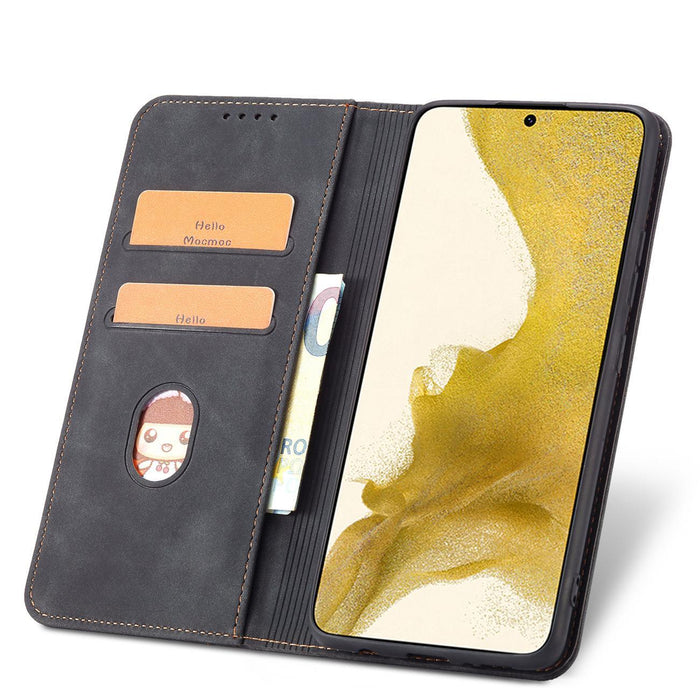 Magnet Fancy Case for Samsung Galaxy S23+ flip cover wallet stand black