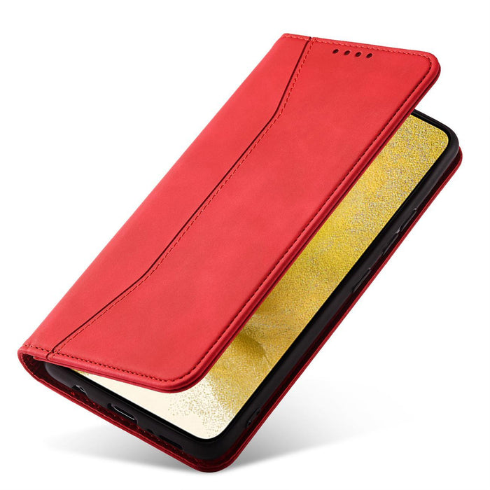 Magnet Fancy Case for Samsung Galaxy S23+ flip cover wallet stand red