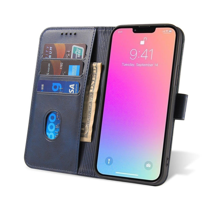 Magnet Case for Samsung Galaxy S23 flip cover wallet stand blue