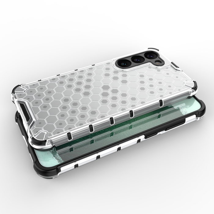 Honeycomb case for Samsung Galaxy S23+ armored hybrid cover blue