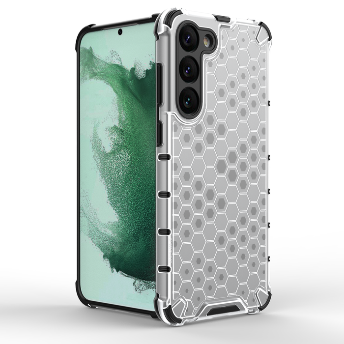 Honeycomb case for Samsung Galaxy S23+ armored hybrid cover blue