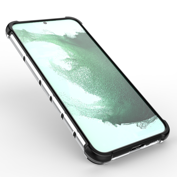Honeycomb case for Samsung Galaxy S23+ armored hybrid cover transparent