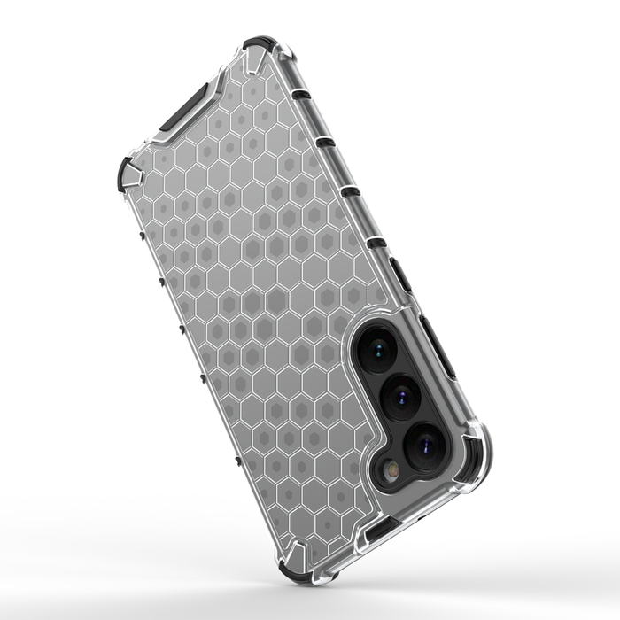 Honeycomb case for Samsung Galaxy S23+ armored hybrid cover transparent