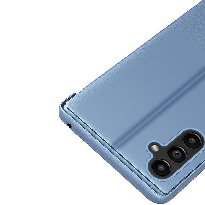 Clear View Case cover for Samsung Galaxy A14 flip cover blue