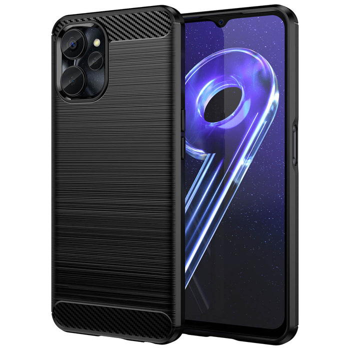 Carbon Case for Realme 10 5G / Realme 9i 5G Flexible Silicone Carbon Cover Black