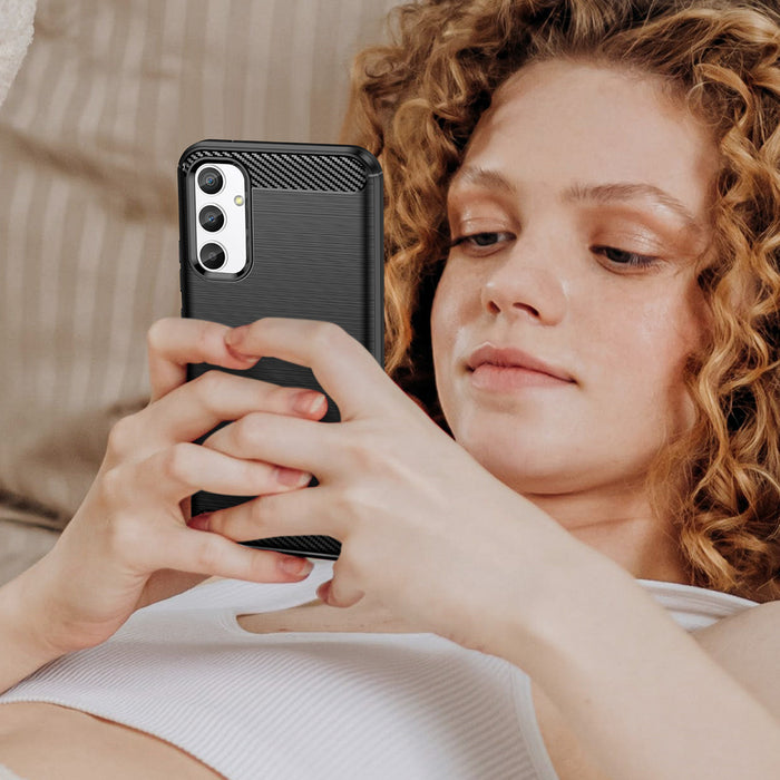 Carbon Case case for Realme 10 Pro flexible silicone carbon cover black