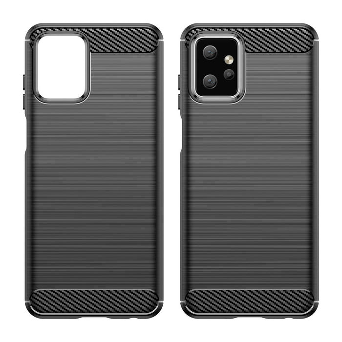 Carbon Case for Motorola Moto G Power 2023 flexible silicone carbon cover black