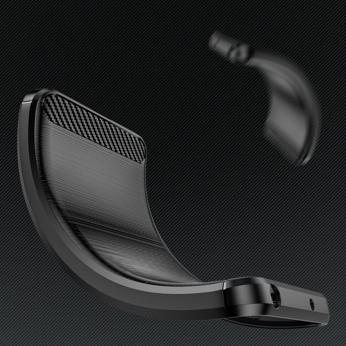 Carbon Case case for Infinix Hot 12 Play NFC / Hot 12 Play flexible silicone carbon cover black