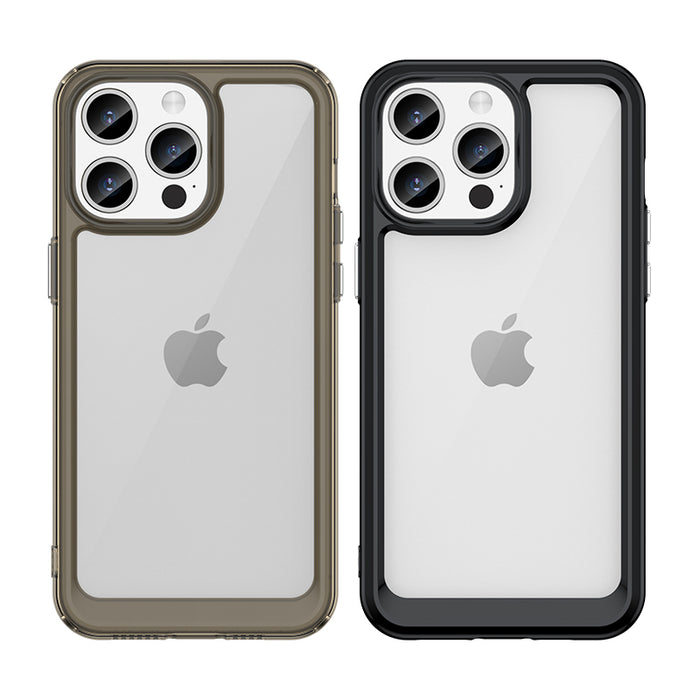 iPhone 15 Pro Max Outer Space Reinforced Case with Flexible Frame - Black