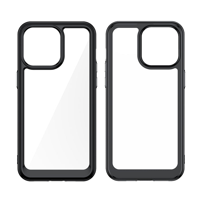 Reinforced case with flexible frame for iPhone 15 Pro Outer Space - blue
