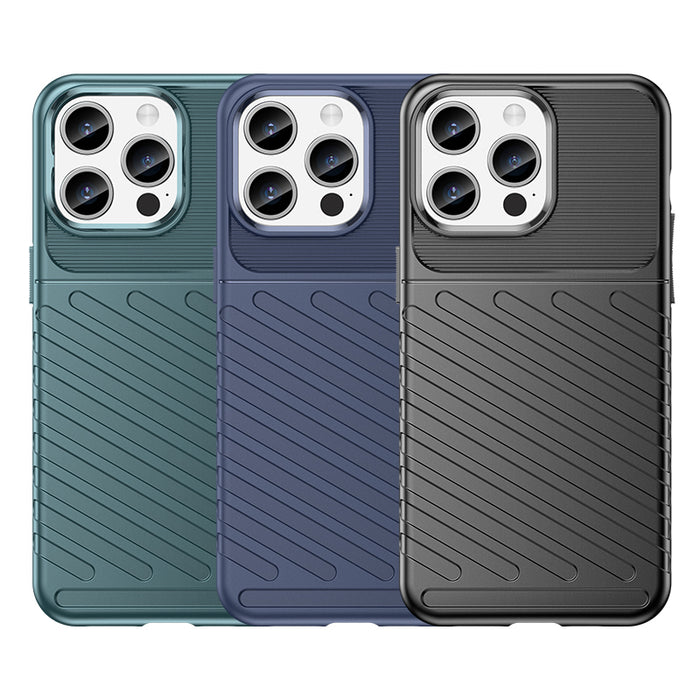 Armored iPhone 15 Pro Max Thunder Case - black
