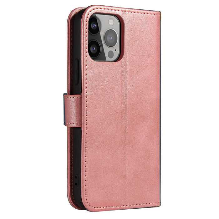 Wallet Case with Stand for iPhone 15 Pro Magnet Case - Pink
