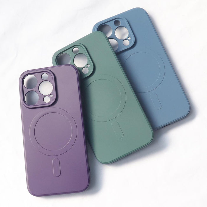 MagSafe Compatible Silicone Case for iPhone 15 Pro Silicone Case - Purple