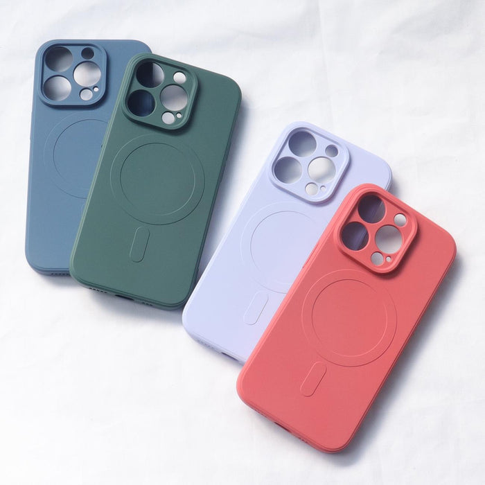 MagSafe Compatible Silicone Case for iPhone 15 Pro Silicone Case - Purple