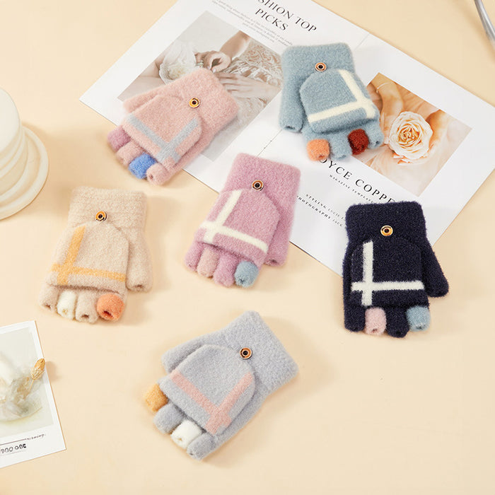 Women's/children's winter phone gloves - black