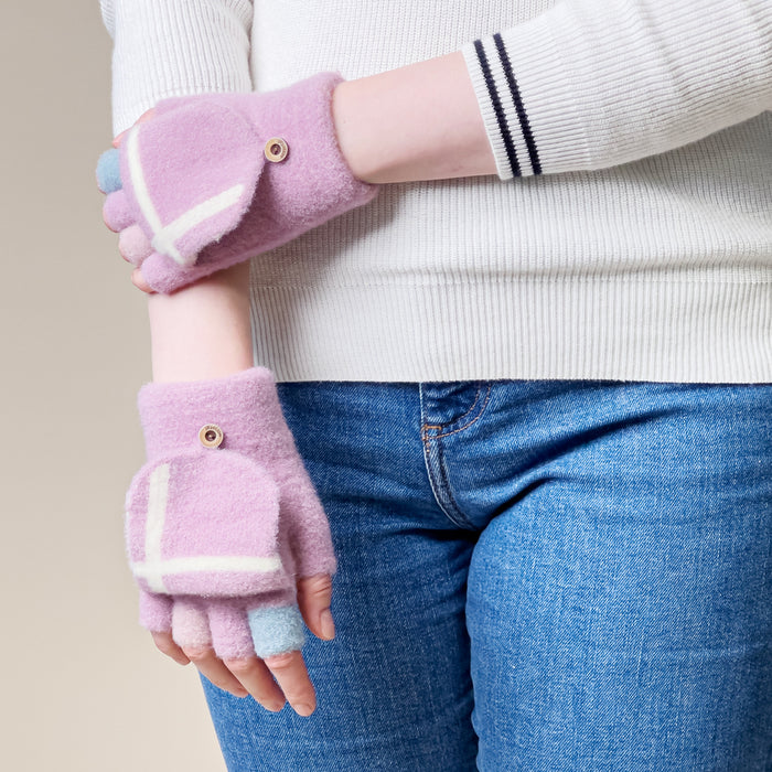 Women's/children's winter telephone gloves - pink