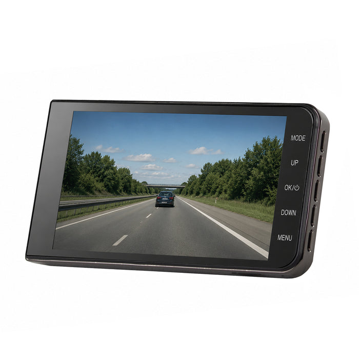 DVR979G Full HD G-sensor LCD car video recorder with reversing camera - beige