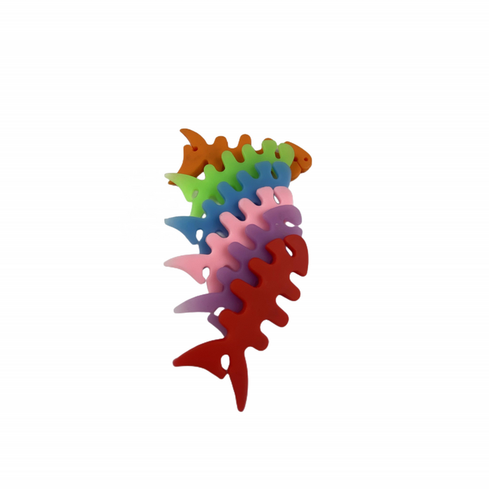 Fish-shaped headphone cable wrap - green