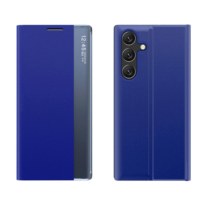 New Sleep View Case with flap and stand for Samsung Galaxy A35 - blue