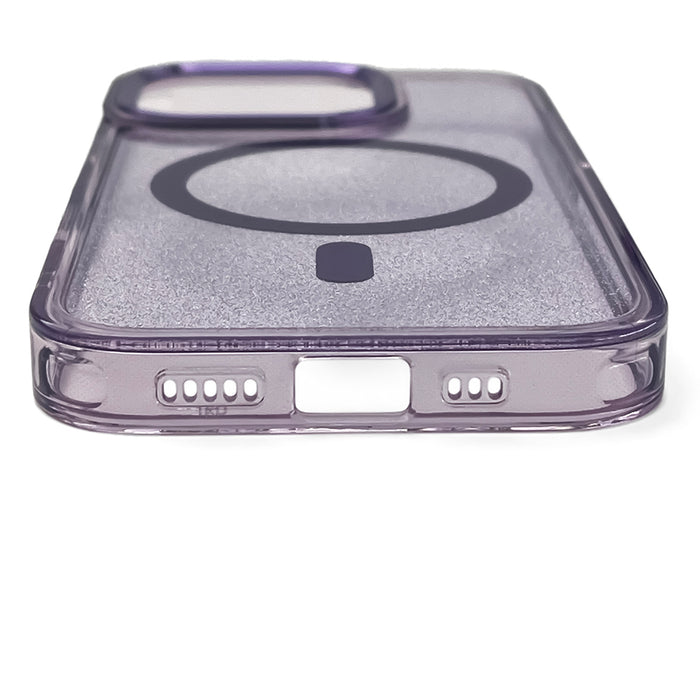 Glitter Case MagSafe for iPhone 16 - purple with glitter