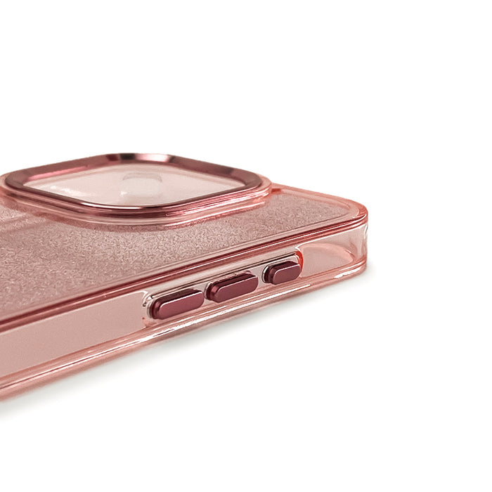 Glitter Case for iPhone 16 Pro Max - pink with glitter