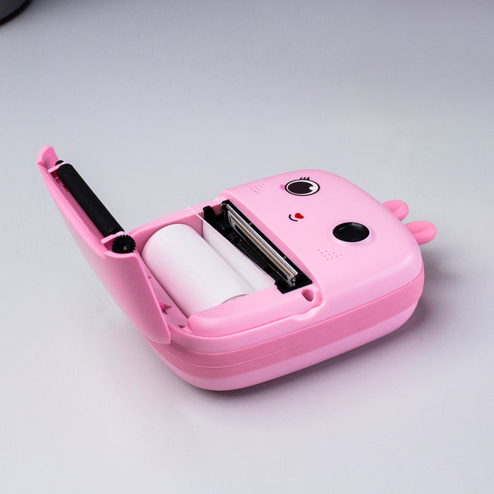 Mini Thermal Printer for Kids with Camera and Camcorder - Pink