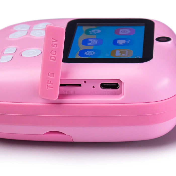 Mini Thermal Printer for Kids with Camera and Camcorder - Pink