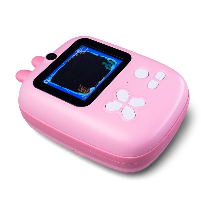 Mini Thermal Printer for Kids with Camera and Camcorder - Pink