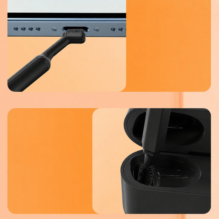 20in1 Multifunctional Cleaning Kit for Headphones, Keyboards and Displays - Black